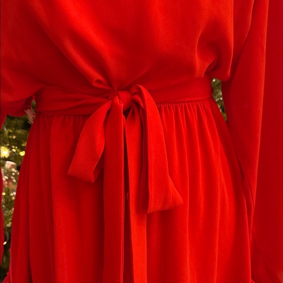 Holiday Elegant Red Mini Women's Dress- Tuckernuck Style - Picture 2 of 7